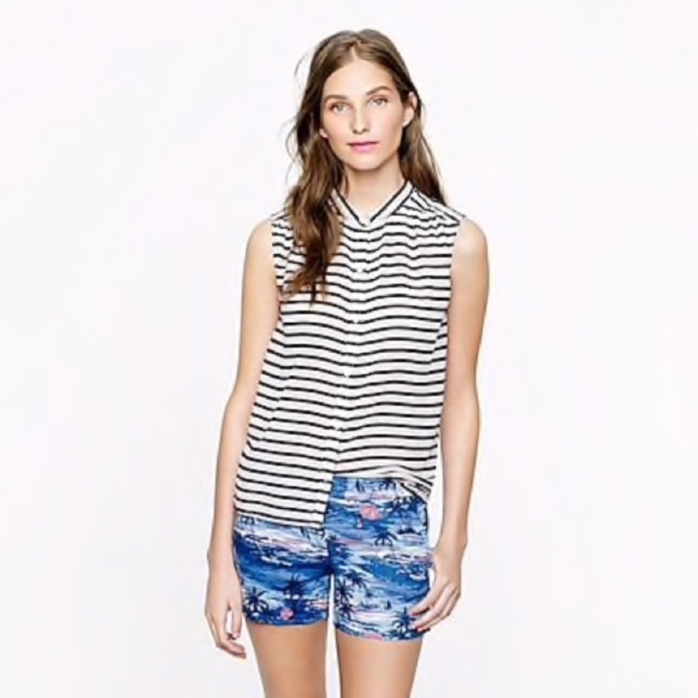 J. Crew striped sleeveless popover